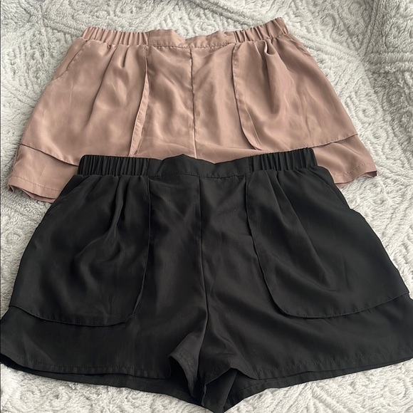 MOSSIMO TARGET Y2K Women's Black and Tan trouser Short set M minimalist capsule - Picture 1 of 11